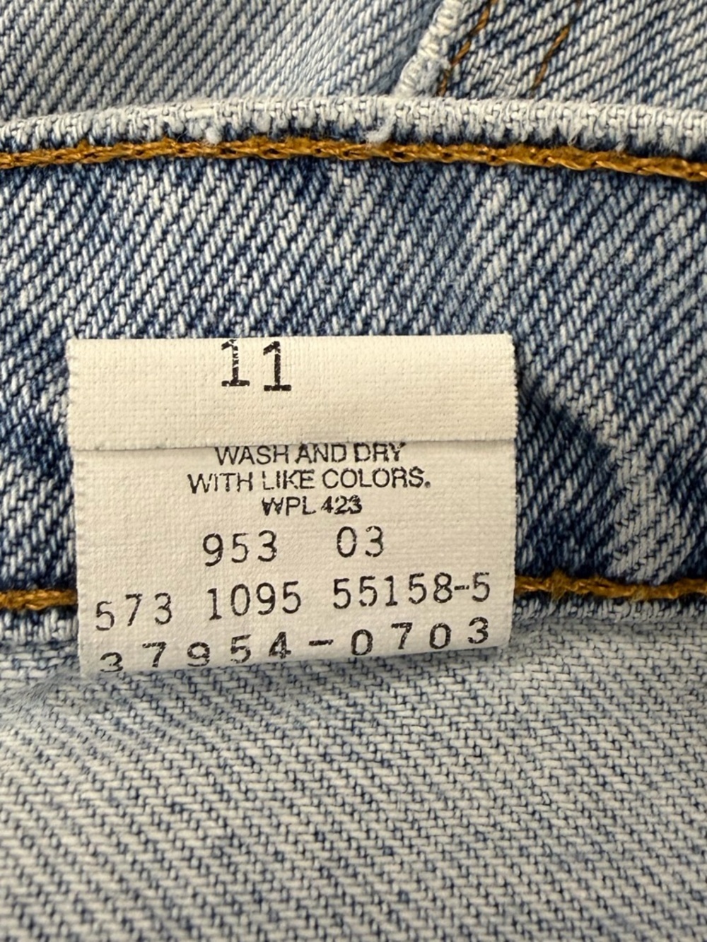 Vintage 1990s Levi’s 954 Orange Tab Denim Shorts Size 11 Made in USA - Picture 8 of 10